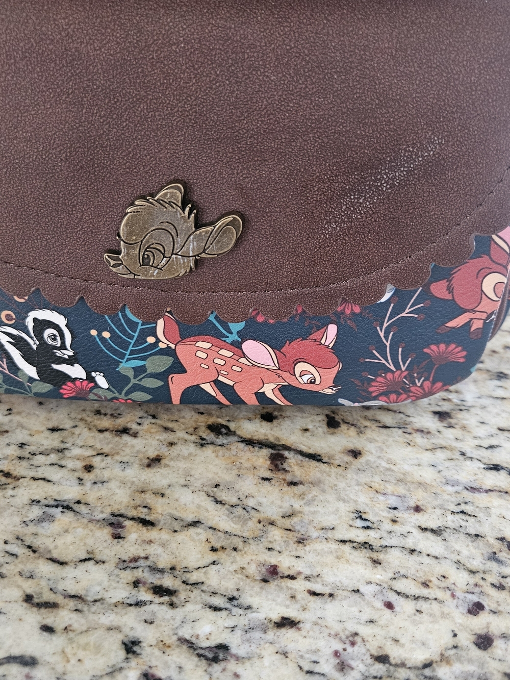 Loungefly Brown Bambi Floral Mini Backpack - Picture 6 of 9